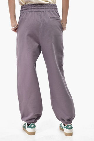 Joggers FOR ALL in Cotone Garzato con Logo Ricamato e Polsini