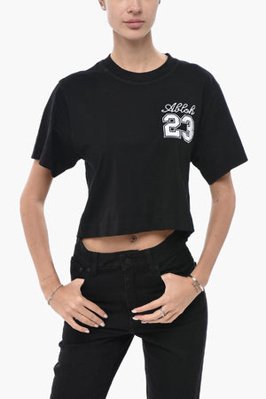 크롭 티셔츠 OW23 자수