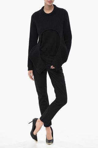 Cotton-Blend Sweater METEOR With Double-Fabric Detail