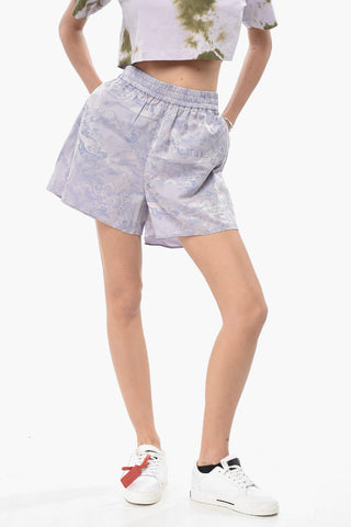 Shorts FRESCO in Cotone Jacquard con Elastico in Vita