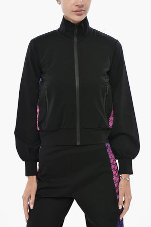 ATHLEISURE Track Sweatshirt with Front Zip and Logo Side Bands