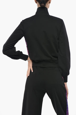 ATHLEISURE Felpa Track con ZIp Frontale e Bande Laterali Logate