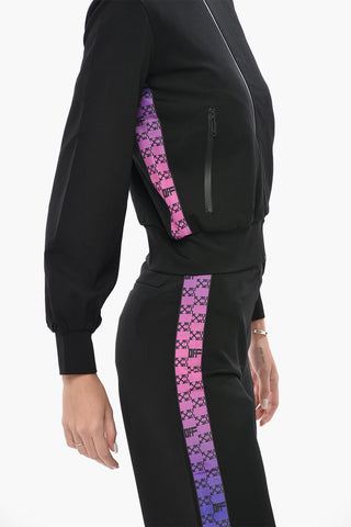 ATHLEISURE Felpa Track con ZIp Frontale e Bande Laterali Logate
