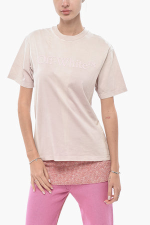 Rundhals-T-Shirt LAUNDRY mit Reliefdruck