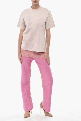 Crewneck T-Shirt LAUNDRY with Raised Print
