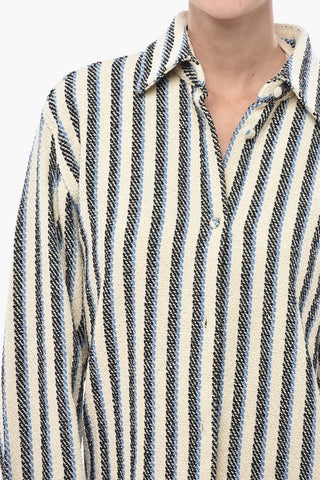 Striped Cotton-Blend Overshirt