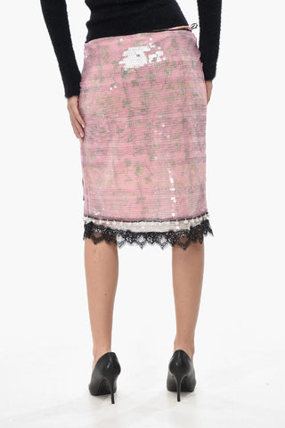 Gonna Paillettata RAMAGE con Perle Decorative