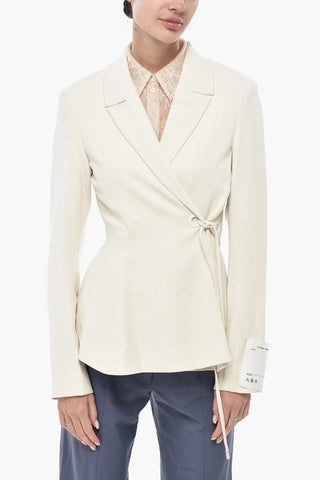 TAILORING Lined Blazer with Wrap Design