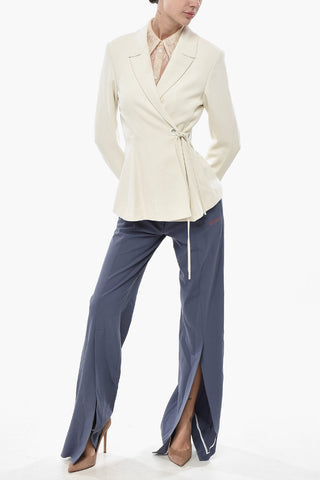TAILORING Lined Blazer with Wrap Design