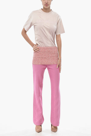 Pantaloni in Maglia con Maxi Risvolto in Vita