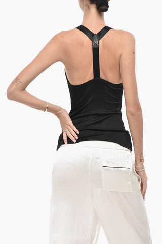 Cotton-Blend Tank Top LIGHT RIB