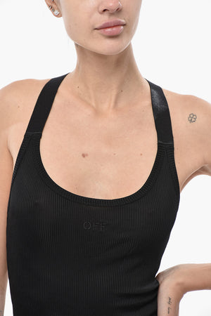 Cotton-Blend Tank Top LIGHT RIB