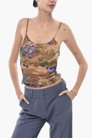 SEASONAL Tanktop Aus Mesh Mit Blumenmuster