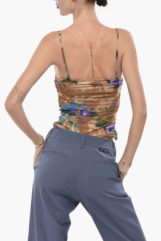 SEASONAL Tanktop Aus Mesh Mit Blumenmuster