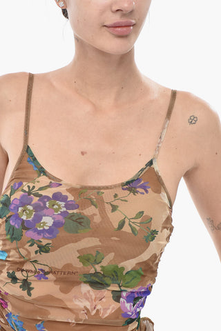 SEASONAL Tanktop Aus Mesh Mit Blumenmuster