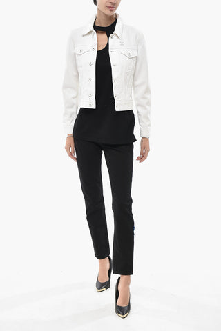 DENIM Cropped-Jacke EAGLE aus bedrucktem Denim