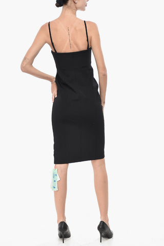 Stretch Midi Sheath Dress ABLOHLAND Full-Zip
