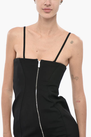 Stretch Midi Sheath Dress ABLOHLAND Full-Zip