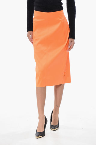 Technical Fabric Longuette with Back Slit