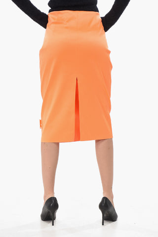 Technical Fabric Longuette with Back Slit