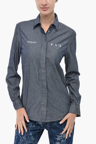 Bluse STAFF aus Baumwolle mit Print