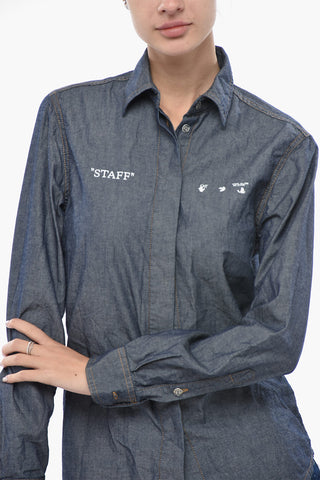 Bluse STAFF aus Baumwolle mit Print