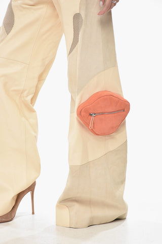SEASONAL Palazzo-Hose CANDLE aus Leder mit aufgesetzten Taschen