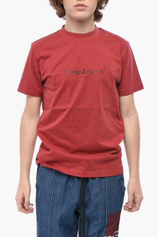 Slim-Fit T-Shirt GIVE ME SPACE Mit Erhabenem Aufdruck