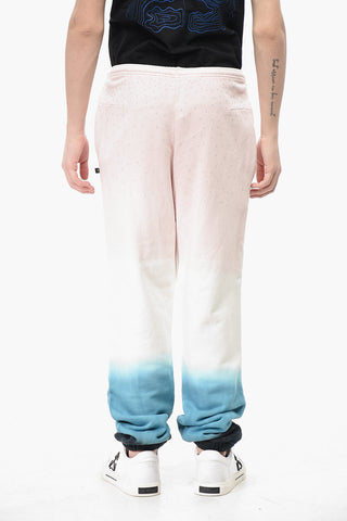Joggers aus Baumwolle im Tie-Dye-Degradé mit Strass