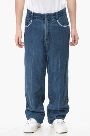 Baumwoll-Jeans CHAMBRAY mit Stickereien 24cm