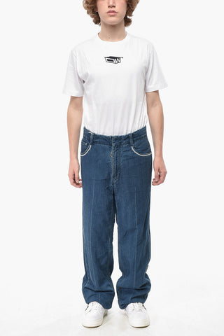 Cotton Jeans CHAMBRAY with Embroidery 24cm