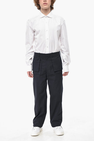 Cotton-Blend Multi-Pocket Trousers