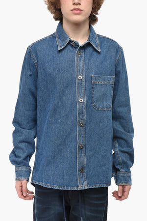 PERMANENT Camicia INDUSTRY in Denim Lavaggio Scuro