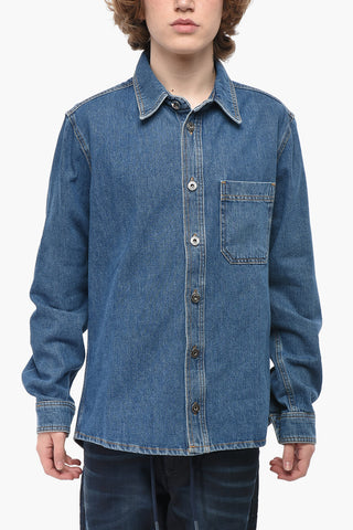 PERMANENT Camicia INDUSTRY in Denim Lavaggio Scuro