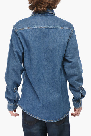 PERMANENT Camicia INDUSTRY in Denim Lavaggio Scuro