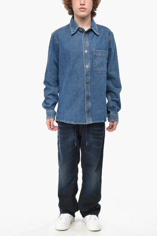 PERMANENT Camicia INDUSTRY in Denim Lavaggio Scuro