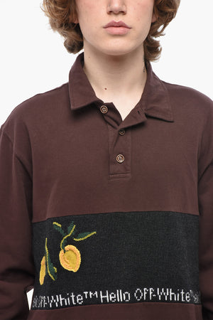 Polo LEMON aus Baumwolle mit besticktem Strickeinsatz