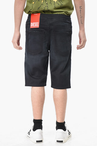 Shorts 2033 D-KROOLEY in Denim Stretch con Elastico in Vita