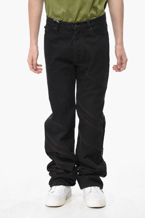 Straight Leg Jeans with 23cm Cross Seams