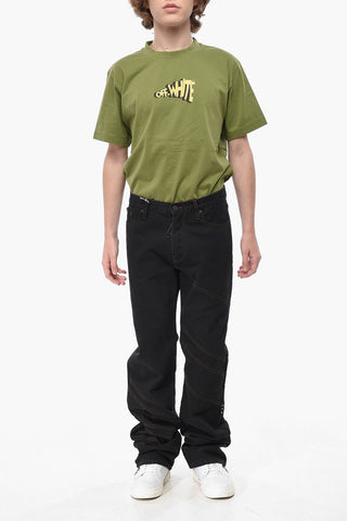 Straight Leg Jeans with 23cm Cross Seams