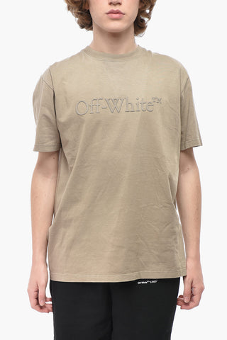 T-Shirt Slim Fit LAUNDRY con Stampa in Rilievo