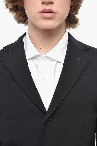 CIRCLE Blazer in Misto Lana Twill con Tasche a Toppa
