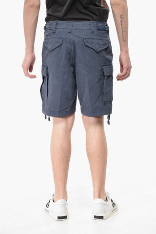 Cotton Cargo Shorts in Solid Color
