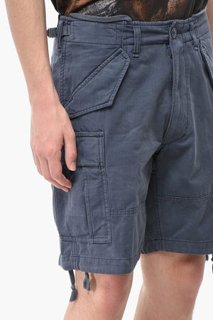 Shorts Cargo in Cotone a Tinta Unita