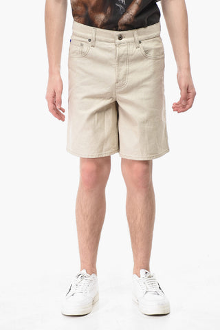 Denim Shorts with Visible Seams
