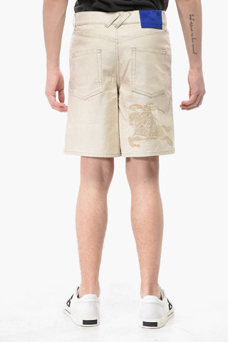 Denim Shorts with Visible Seams