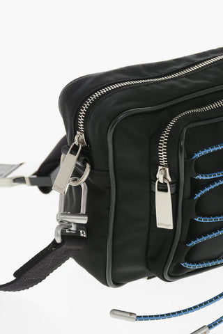 Technical Fabric Crossbody Bag COURRIER CAMERA With Contrasting Laces