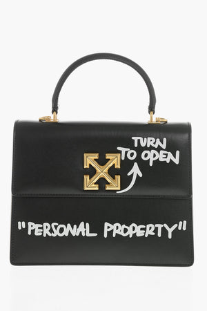 Borsa a Mano JITNEY in Pelle con Chiusura Effetto Dorata