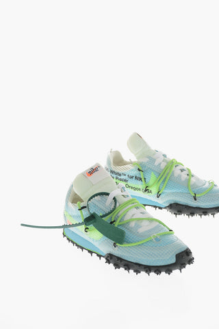 OFF-WHITE Low-Top Technical Mesh Sneakers WAFFLE RACER With Leather Inserts And Stud-Effect Sole