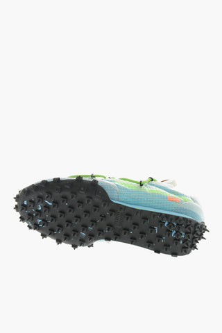 OFF-WHITE Low-Top Technical Mesh Sneakers WAFFLE RACER With Leather Inserts And Stud-Effect Sole